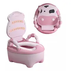 GENERICO - Bacín de Entrenamiento para Bebé Niñas Vaquita Rosado