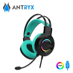 ANTRYX - Audifono Gamer IRIS K On-Ear con Microfono USB Turquesa