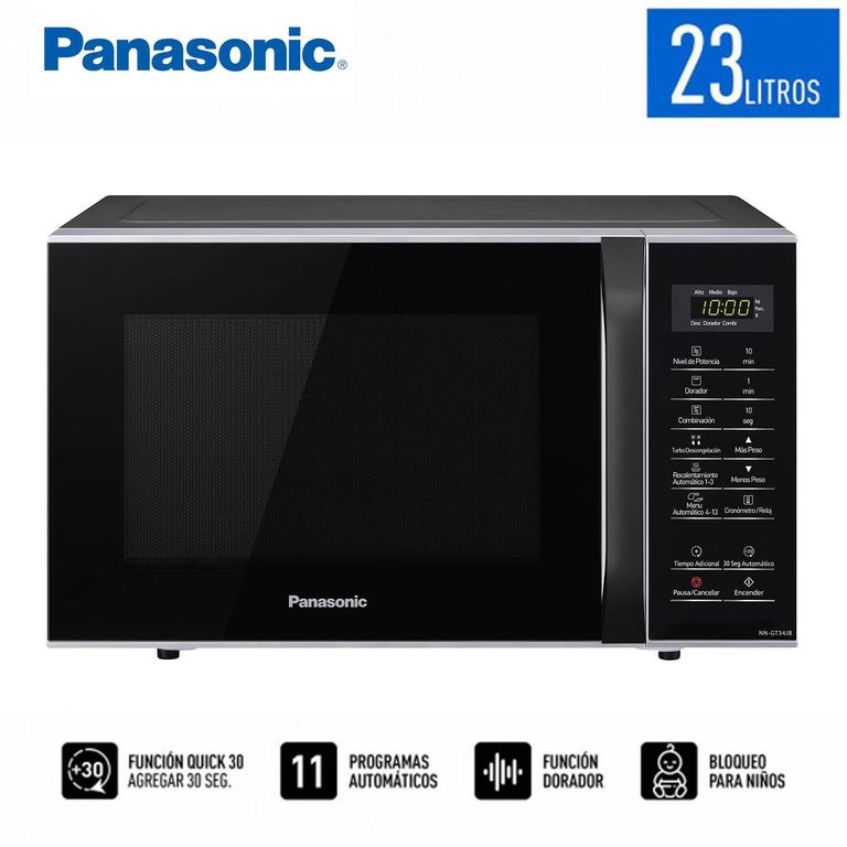 HORNO MICROONDAS PANASONIC 23LT NN-GT34JBRPK - NEGRO