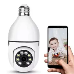 GENERICO - Foco Espía Cámara de Seguridad Inteligente Visión Nocturna y Altavoz