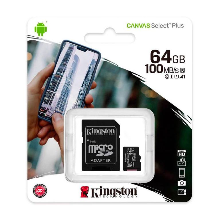 MEMORIA MICRO SD 64GB CANVAS SELECT PLUS SDCS264GB