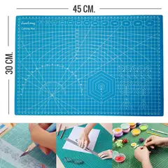GENERICO - Cutting Mat A3 Plancha de corte 30x45 cm autocurativa Celeste