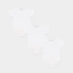 HORMIGUITA - BODY MANGA CORTA BEBE ALGODÓN SET X 3