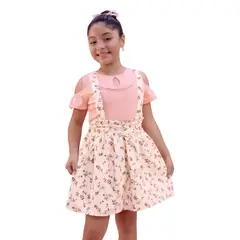 KIDS MASHMELO - Jumper para Niña con Pretina de Corazón y Volante Kids Mashmelo”