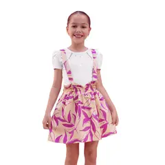 KIDS MASHMELO - Jumper para Niña con Pretina de Corazón y Volante Kids Mashmelo”