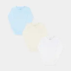 HORMIGUITA - BODY MANGA LARGA BEBE ALGODÓN SET X 3