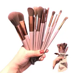 GENERICO - Juego de Brochas 13 Piezas Maquillaje + Estuche Regalo Día de la Madre