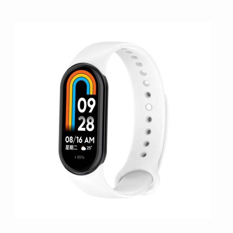 Correa de Silicona Para Xiaomi Mi Band 8 - Blanco
