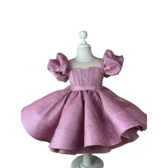 GENERICO - Vestido de Promocion para niñas de Fiesta Palorosa con brillo