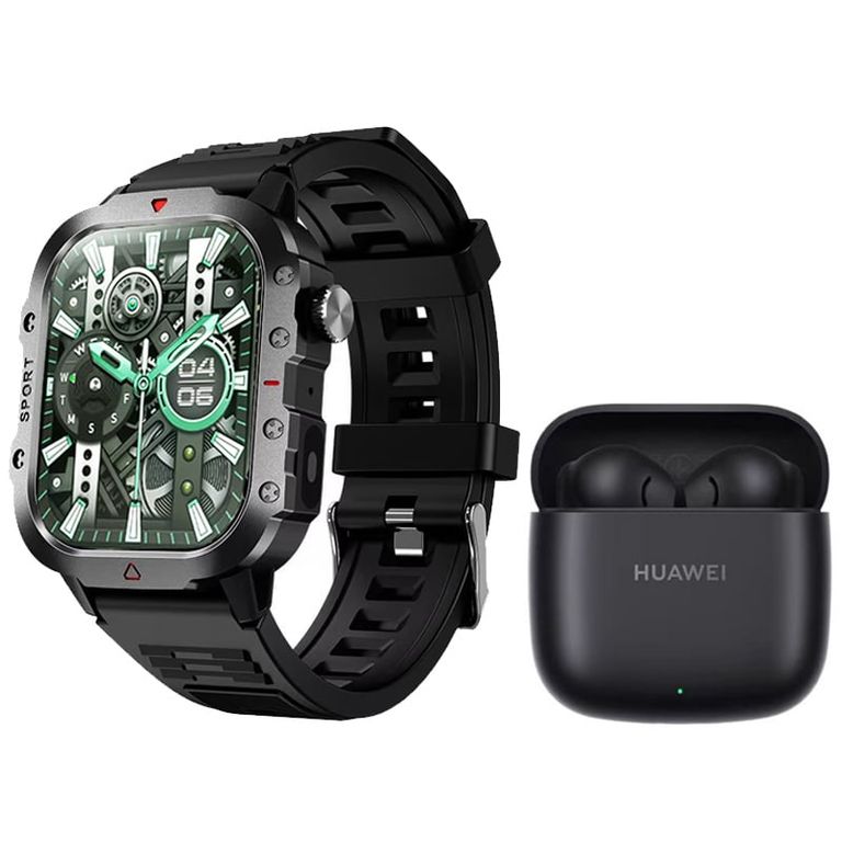 Audífonos Freebuds SE 2-Negro y Toumi GT-K reloj inteligente
