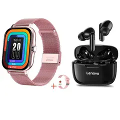 LENOVO - Relojes inteligentes de 183 pulgadas rosa y combinación XT90