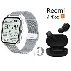 XIAOMI - Reloj inteligente plata de 183 pulgadas + combo Redmi AirDots2