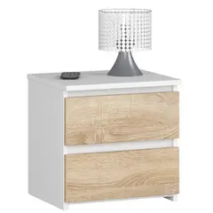 GENERICO - Velador Vintage Sonoma 2 cajones - Petrox Home