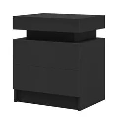 CENTRAL DECCO - VELADOR 2 CAJONES MEGAN NEGRO