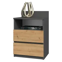 GENERICO - Velador Vintage Cark Bicolor 2 cajones - Petrox Home