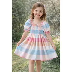 GENERICO - Vestido Arcoiris de colores