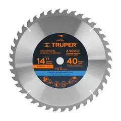 TRUPER - Disco para sierra de mesa 14" 40 dientes