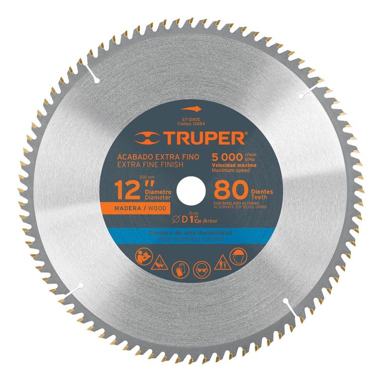 Disco para sierra ingleteadora 12" 80 dientes