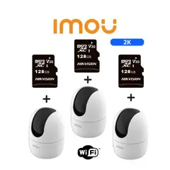 IMOU - Kit de 3 Cámaras de seguridad Ranger 2 3MP + SD 128GB 360°