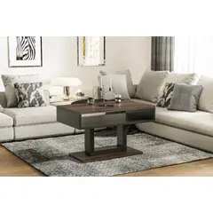 TU MESITA - Mesa de Centro Moderna Isidra color NegroMarrón