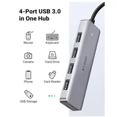 UGREEN - Adaptador Convertidor Hub USB-C 4 Puertos USB-A 3.0 CM219