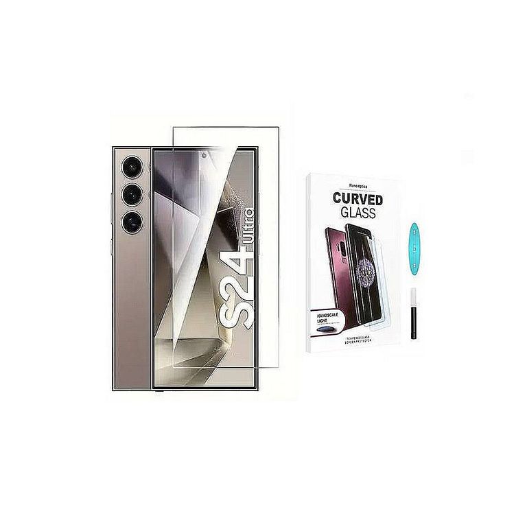 VIDRIO TEMPLADO UV SAMSUNG S24 ULTRA VIDRIO PROTECTOR CURVO TRANSPAREN