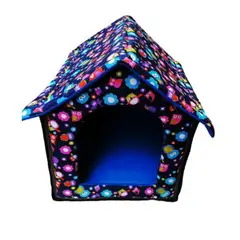 GENERICO - Casa para Mascota Desarmable de Tela Suave Tamaño Mediano