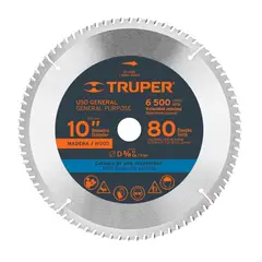 TRUPER - Disco para sierra ingleteadora 10" 80 dientes
