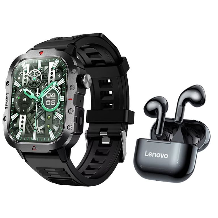 Audífonos LP40-Negro y Toumi GT-K reloj inteligente