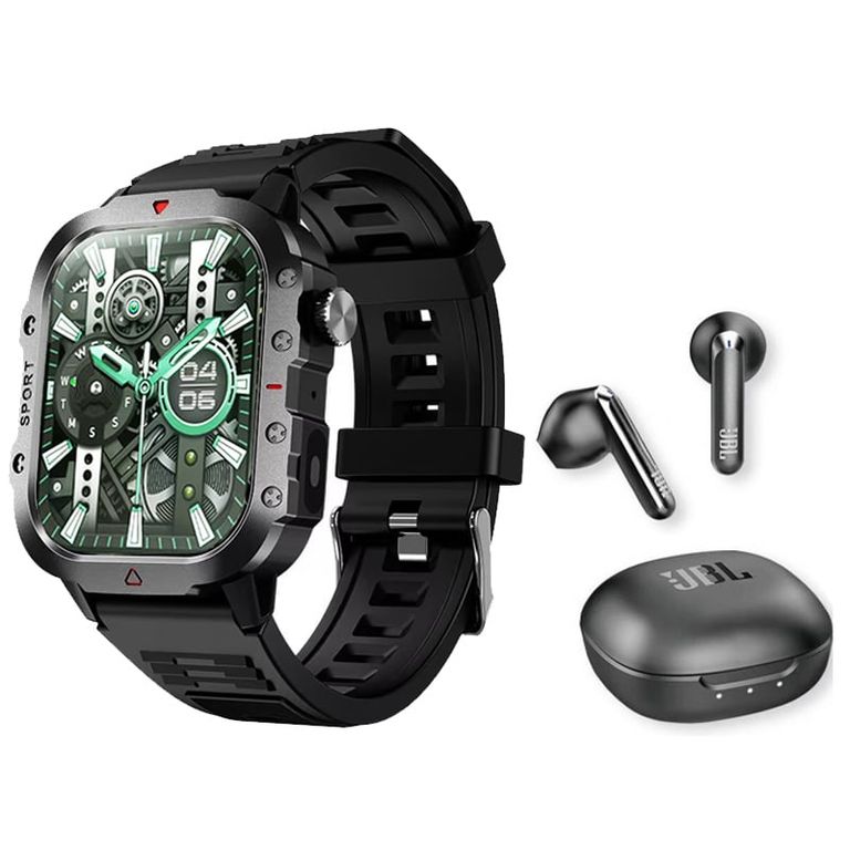 Audífonos T280 TWS-Negro y Toumi GT-K reloj inteligente