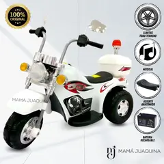 VELOX - Trimoto a Batería para Niños «HARLEY» White