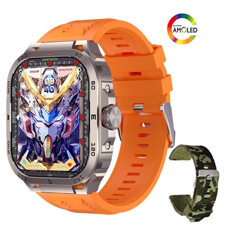 Reloj Inteligente Toumi GT-W Max Bluetooth Smartwatch 2.1 Amoled-Oro