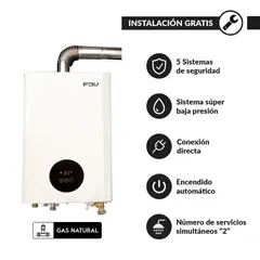 FDV - Terma de Paso Continuo a Gas Natural 10 L Tiro Forzado