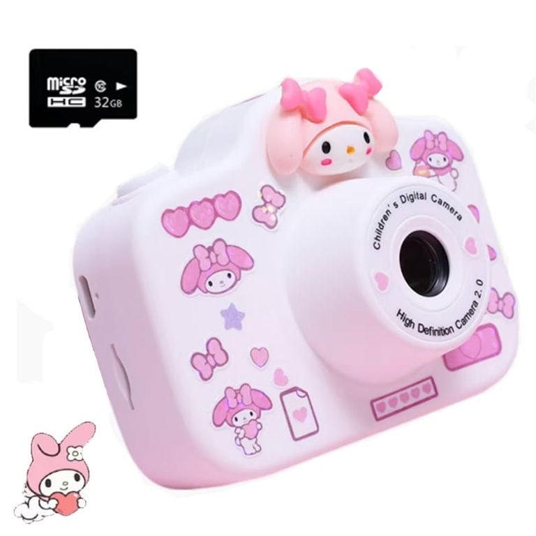 Toumi Cámara Melody Digital HD de 20 mp1080p MP3 TF-Rosa