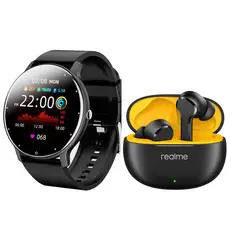 REALME - Audífonos T100 Tws-Negro y Toumi Fit 2 watch Reloj inteligente