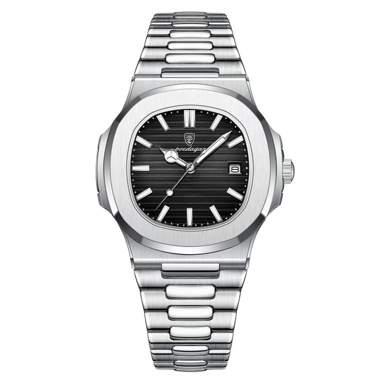 Toumi CK reloj mecánico de gran dial impermeable -plata