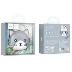 HOCO - Audifonos Inalámbricos Ew46 Con Funda Gato - gris