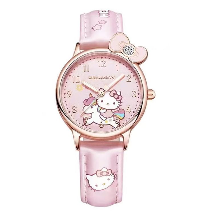 Reloj Kuromi Correa Magnética Piedras preciosas-Rosa