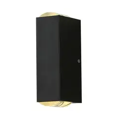 MMDH - Foco LED de 6W para exterior Jardín Pasillo Luz de Pared CLA300 Negro