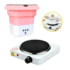 GENERICO - MINI LAVADORA PORTÁTIL Y COCINA ELÉCTRICA - COMBO