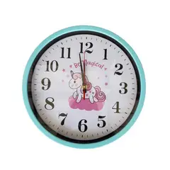 GENERICO - Reloj de pared de 30cm con dibujos - Celeste