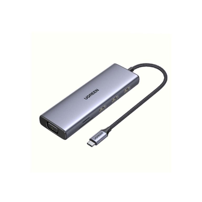 Hub Usb-C 10 In 1 HdmiVga 4K Ethernet 1Gbps 100W Pd Grey