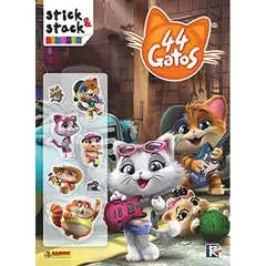 GENERICO - 44 GATOS STICK & STACK LIBRO DE PEGATINAS