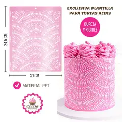 GENERICO - Plantilla Stencil Modelo Florence para Reposteria