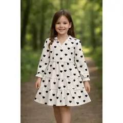 GENERICO - Vestido Corazones Negros