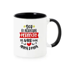 GENERICO - Taza Mug 11oz SOY EL RESULTADO DE PAPA Y MAMA - NEGRO
