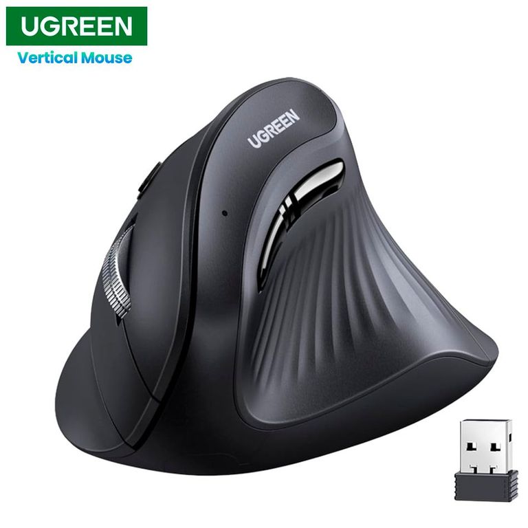 Mouse Vertical Inalambrico Bluetooth 24Ghz Silencioso Ergonomico