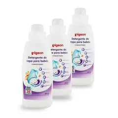 PIGEON - Detergente de ropa para bebés 500 ml x 3 un