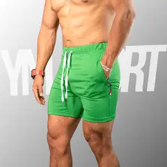 YML SPORT - Short de Entrenamiento Hombre - Short GYM Verde -