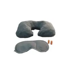 B EQUIP - Kit de Viaje Cojín Cervical + Antifaz + Tapones B-EQUIP